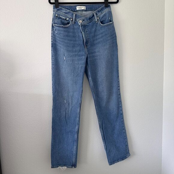 Abercrombie Fitch Womens Jeans The 90s Straight Ultra High Rise Size 29/8R - Picture 1 of 15